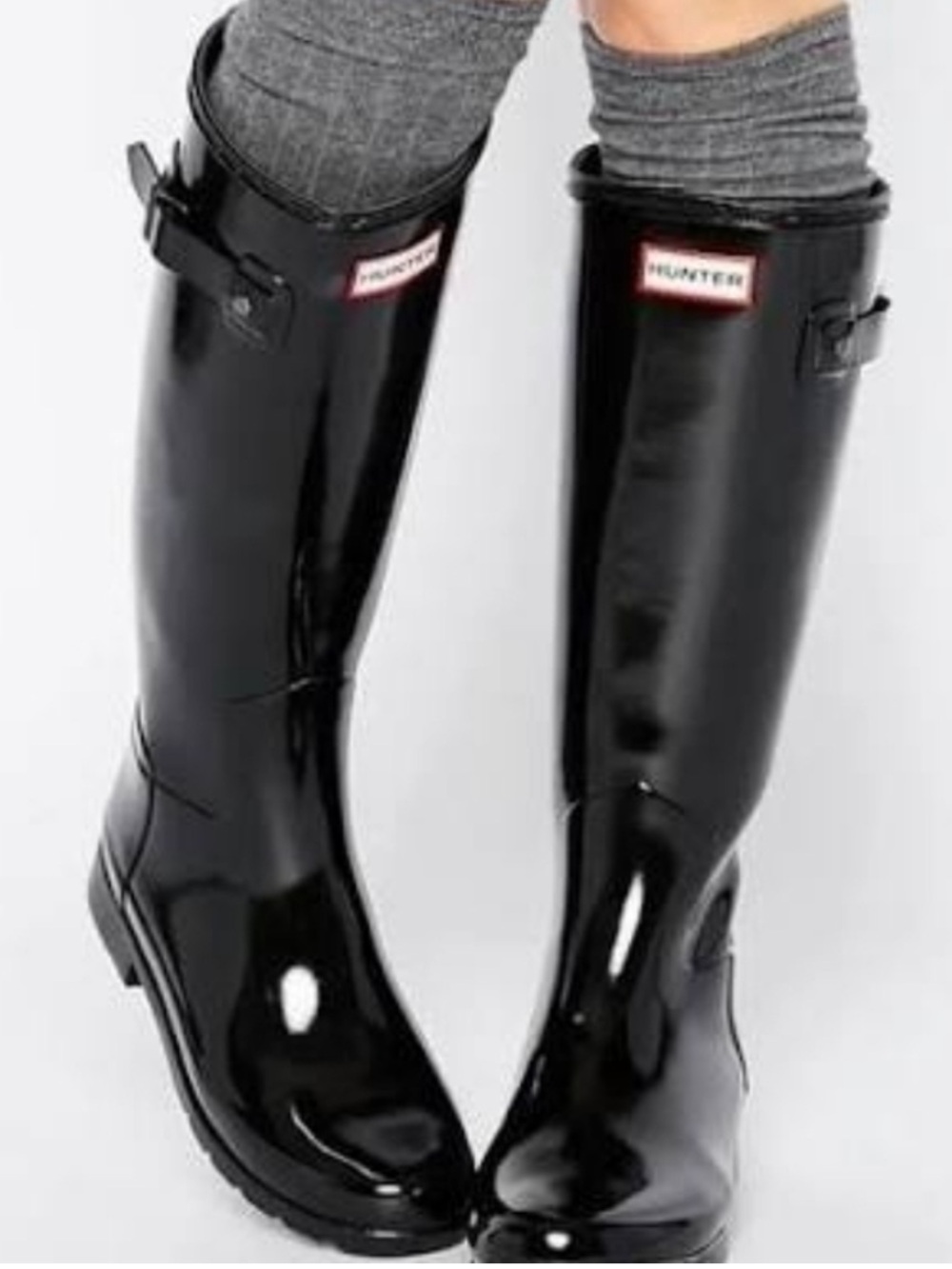 Hunter Tall Gloss Black Women's Rain Boots! New in box! 7